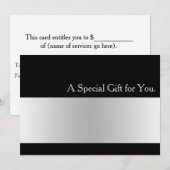 Cool Faux Silver Stripe Modern Cft Certificate (Voorkant / Achterkant)