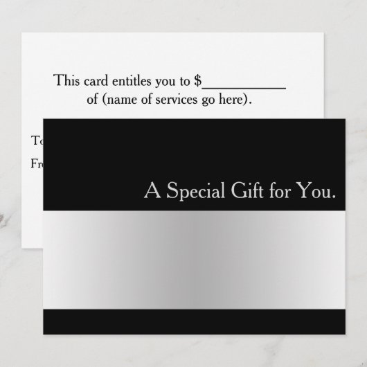 Cool Faux Silver Stripe Modern Cft Certificate (Voorkant / Achterkant)