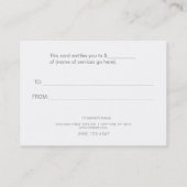 Cool Faux Silver Stripe Modern Cft Certificate Kortingskaartje (Achterkant)