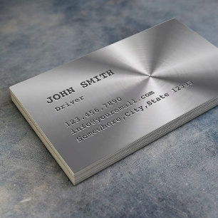 Cool Faux Stainless Steel Driver Visitekaartje