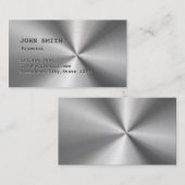 Cool Faux Stainless Steel Promoter Visitekaartje (Voorkant / Achterkant)