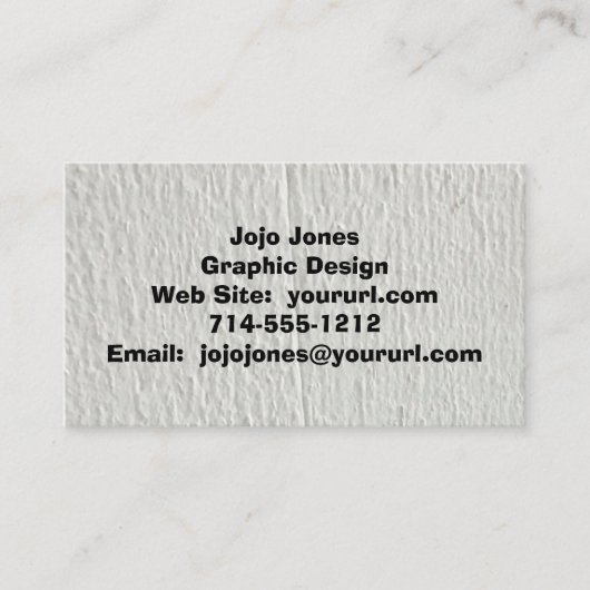 Cool faux wit hout zwart visitekaartje (Voorkant)