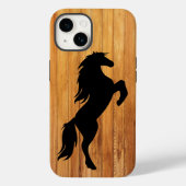 Cool faux wood lovers Land Case-Mate iPhone Case (Achterkant)