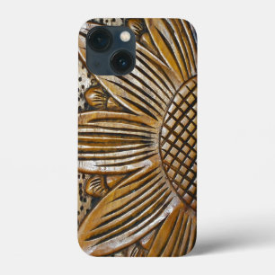 Cool Faux Wood Textuur Zonnebloem Hoest Case-Mate iPhone Case