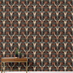 Cool faux wood Western tegelpatroon Behang