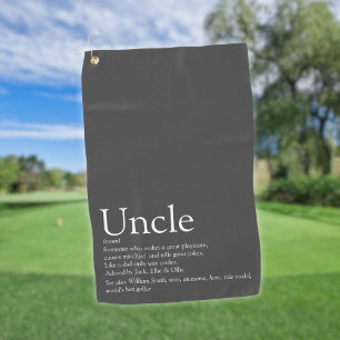 Cool Favoriete Oom Funcle Fun Modern Grijs Golfhanddoek
