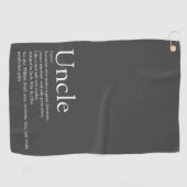 Cool Favoriete Oom Funcle Fun Modern Grijs Golfhanddoek (Horizontaal)