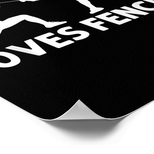 Cool Fencing Gift for Boys Kinder Fencer Sport Epe Poster (Hoek)