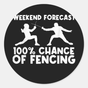 Cool Fencing Gift for Men Women Fencer Sport Epee Ronde Sticker