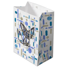 Cool Fennec Vos met Zonnebril Blauw Geometrisch Gi Medium Cadeauzakje