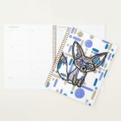 Cool Fennec Vos met Zonnebril Blauwe Geometrische  Planner (Display)