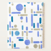 Cool Fennec Vos met Zonnebril Blauwe Geometrische  Planner (Achterkant)