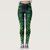 Cool Fern Leaf Print op Leggins Leggings (Voorkant)
