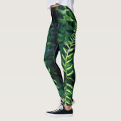 Cool Fern Leaf Print op Leggins Leggings (Links)
