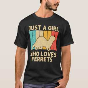 Cool Ferret for Girls Kinder Dierenvriend Ferret O T-shirt