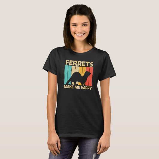 Cool Ferret For Men Women Ferret  Pet Animal T-shirt (Voorkant volledig)