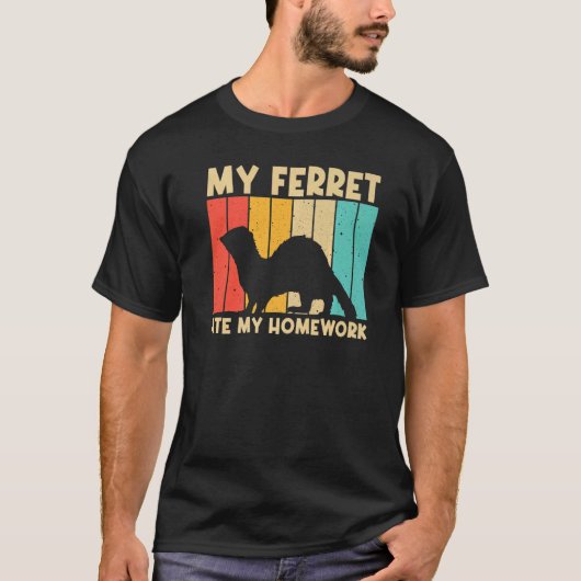 Cool Ferret voor kinderen Mannen Vruchtgezelschaps T-shirt (Voorkant)