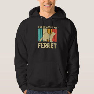 Cool Ferret voor mannen Animal Ferret Owner Rode Hoodie