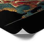 Cool Festive Dragon With Riding Santa Claus Look Poster (Hoek)