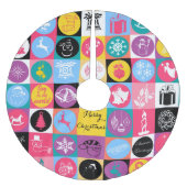 Cool festive "Merry Kerstmis"-illustratie Kerstboom Rok (Voorkant)