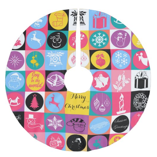 Cool festive "Merry Kerstmis"-illustratie Kerstboom Rok (Voorkant)