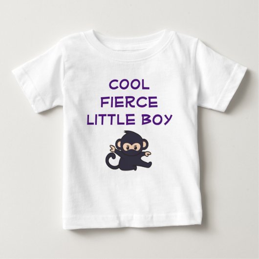 Cool Fierce Boy Funny Cute Cartoon Ninja Monkey (Voorkant)