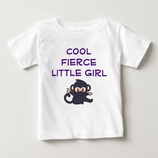 Cool Fierce Girl Funny Cute Cartoon Ninja Monkey (Voorkant)