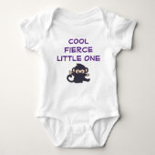 Cool Fierce One Funny Cute Cartoon Ninja Monkey Romper (Voorkant)