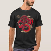 Cool Fierce Red Dragon Art  T-shirt (Voorkant)
