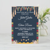 Cool fiesta rustieke moderne elegante mexicaanse b kaart (Staand voorkant)