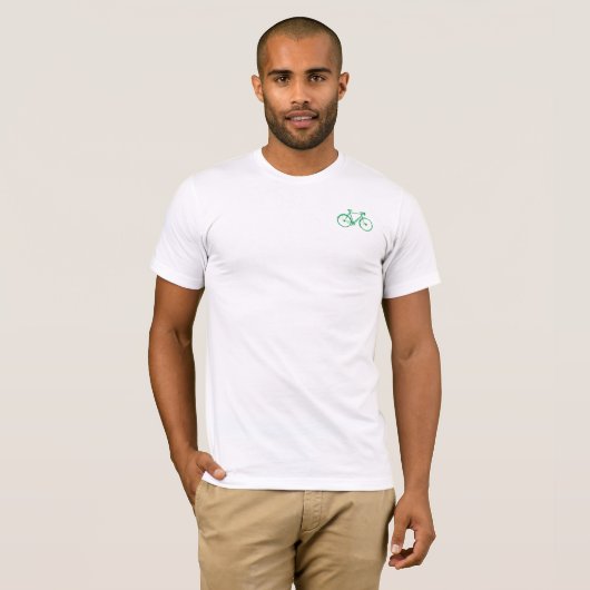 Cool fiets-cultuur groene fiets t-shirt (Voorkant volledig)