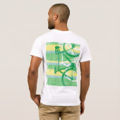 Cool fiets-cultuur groene fiets t-shirt (Achterkant volledig)