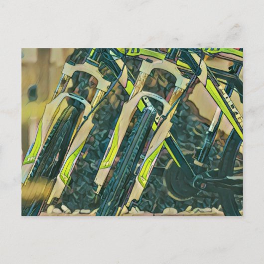 Cool fietsen kunst briefkaart (Voorkant)
