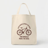 Cool fietsenontwerp - Sleepwieltjes verplaatsen de Tote Bag (Voorkant)