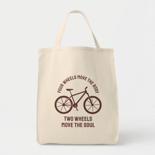 Cool fietsenontwerp - Sleepwieltjes verplaatsen de Tote Bag (Voorkant)