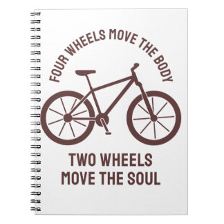 Cool fietsontwerp - Twee wielen bewegen de ziel Notitieboek
