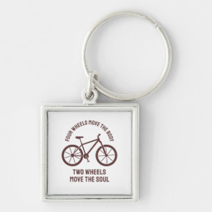 Cool fietsontwerp - Twee wielen bewegen de ziel Sleutelhanger