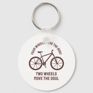 Cool fietsontwerp - Twee wielen bewegen de ziel Sleutelhanger
