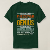 Cool Filosophers Design Quote Internet Access Phi T-shirt (Design voorkant)