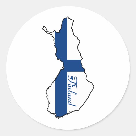 Cool Finland Ronde Sticker (Voorkant)