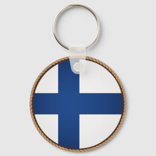 Cool Finlande Vlag Zegel Sleutelhanger