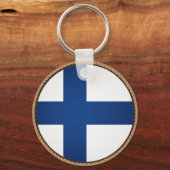 Cool Finlande Vlag Zegel Sleutelhanger (Voorkant)