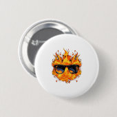 Cool Fire And Flames Gles _1  Ronde Button 5,7 Cm (Voorkant /achterkant)