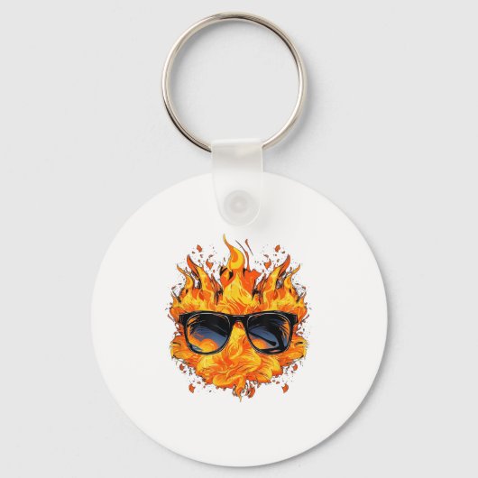 Cool Fire And Flames Gles _1 Sleutelhanger (Voorkant)