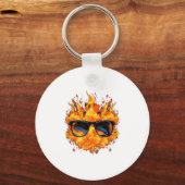 Cool Fire And Flames Gles _1 Sleutelhanger (Voorkant)
