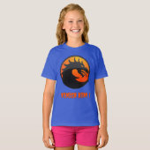 Cool Fire Dragon MK Fighting Videogame Finish Hem T-shirt (Voorkant volledig)