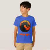 Cool Fire Dragon MK Fighting Videogame Finish Hem T-shirt (Voorkant volledig)