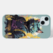 Cool Fire Splash Grey Ninja Cat Warrior Case-Mate iPhone Case (Achterkant (horizontaal))