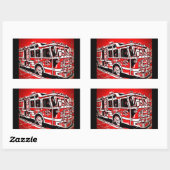 Cool Fire Truck Stickers (Vel)
