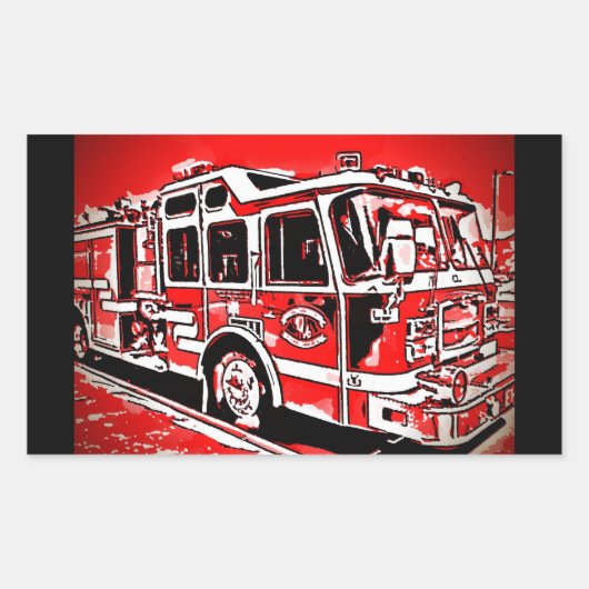 Cool Fire Truck Stickers (Voorkant)